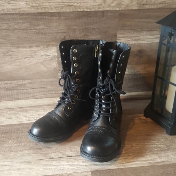 high top combat boots